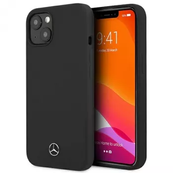 Mercedes-Benz Silicone Line Hard Case, skirta Apple iPhone 13 mini 5,4 inch - juoda