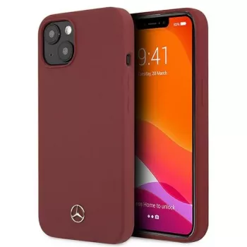 Mercedes-Benz Silicone Line Hard Case for iPhone 13/14/15 6,1 inch Red