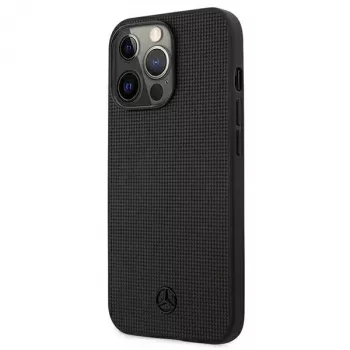 Mercedes-Benz MEHCP13LMBLBK iPhone 13 Pro /13 6,1 inch Black Hardcase Leather Meshed Metal Logo