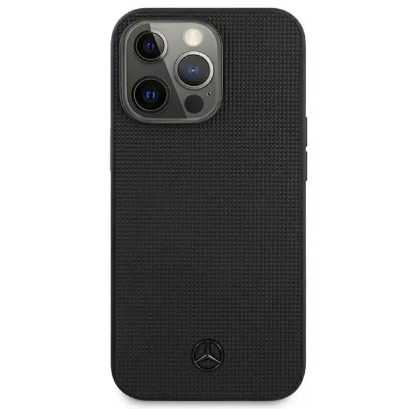 Mercedes-Benz MEHCP13LMBLBK iPhone 13 Pro /13 6,1 inch Black Hardcase Leather Meshed Metal Logo