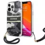 Guess GUHCP13LKCABBK Hard Case iPhone 13 Pro / 13 6,1 inch Juodas Camo Strap Collection