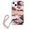 Guess GUHCP13MKCABPI Hard Case for iPhone 13 / 14 / 15 6,1 inch Pink Camo Strap Collection