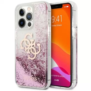 Guess GUHCP13XLG4GPI Hard Case for Apple iPhone 13 Pro Max 6,7 inch Pink Liquid Glitter 4G Big