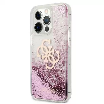 Guess GUHCP13XLG4GPI Hard Case for Apple iPhone 13 Pro Max 6,7 inch Pink Liquid Glitter 4G Big