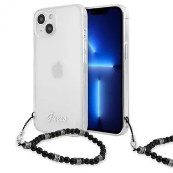 Guess GUHCP13MKPSBK iPhone 13 / 14 / 15 6,1 inch Transparent Hardcase Black Pearl