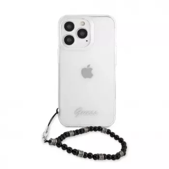 Guess GUHCP13LKPSBK Black Pearl Hard Case, skirta Apple iPhone 13 Pro / 13 6,1 inch permatomas