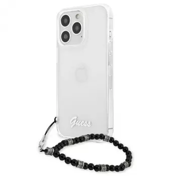 Guess GUHCP13XKPSBK iPhone 13 Pro Max 6,7 inch Transparent Hardcase Black Pearl