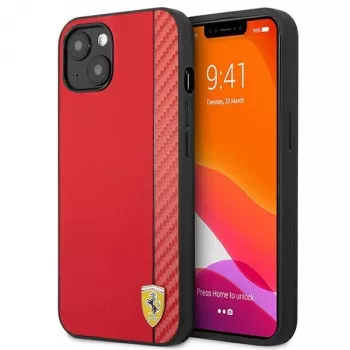 Ferrari On Track Carbon Stripe Hard Case, skirta Apple iPhone 13 mini (5,4 inch), raudona