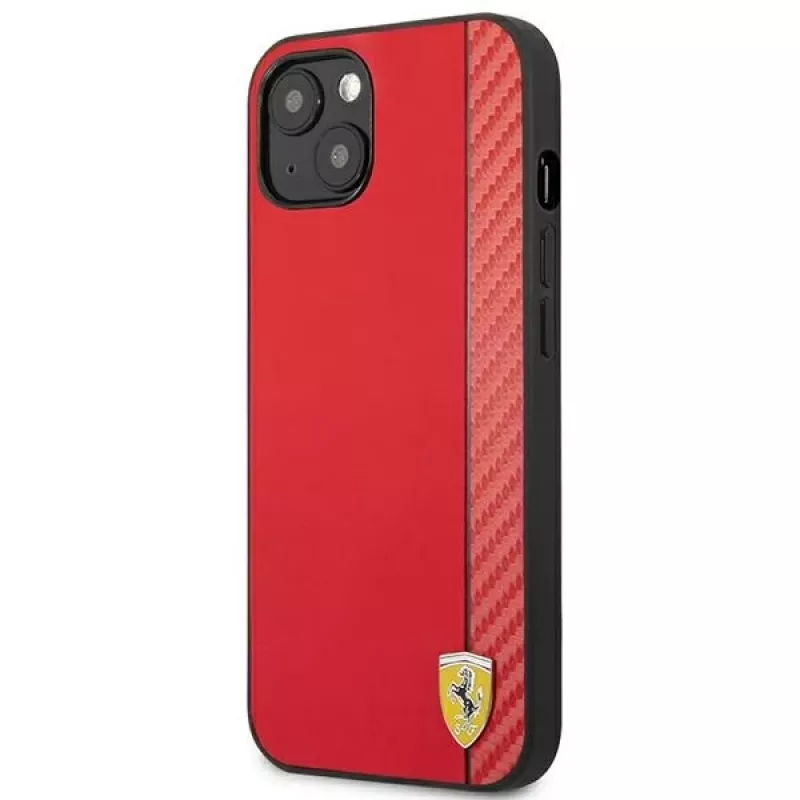 Ferrari On Track Carbon Stripe Hard Case, skirta Apple iPhone 13 mini (5,4 inch), raudona