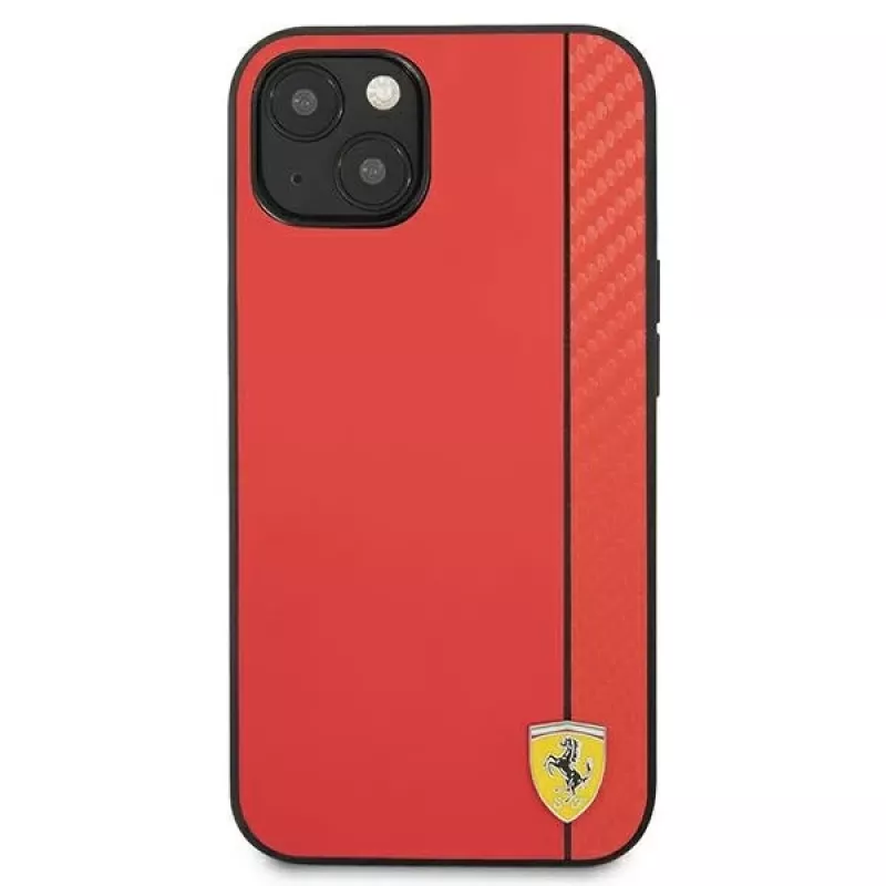 Ferrari On Track Carbon Stripe Hard Case, skirta Apple iPhone 13 mini (5,4 inch), raudona
