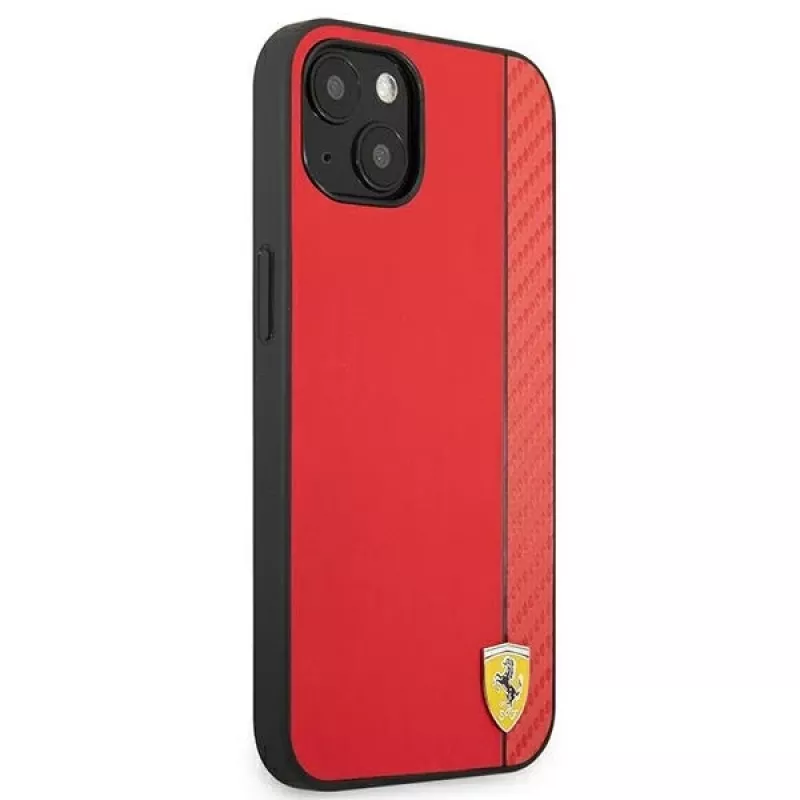 Ferrari On Track Carbon Stripe Hard Case, skirta Apple iPhone 13 mini (5,4 inch), raudona