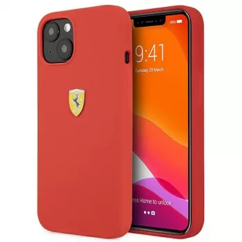 Ferrari FESSIHCP13SRE Silicone Hard Case, skirta Apple iPhone 13 mini 5,4 inch raudona