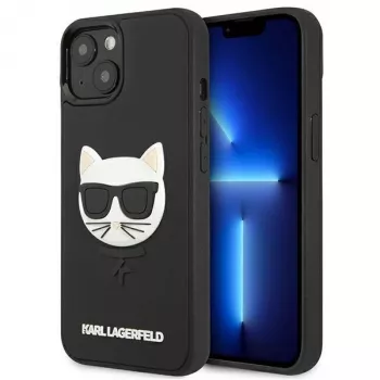 Karl Lagerfeld KLHCP13SCH3DBK Dėklas Apple iPhone 13 Mini 5,4 inch Juodas 3D Guminis Choupette