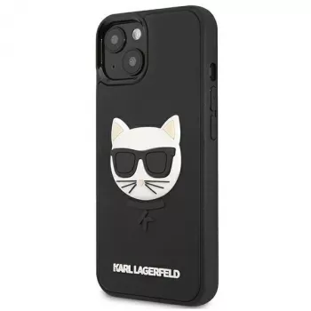Karl Lagerfeld KLHCP13SCH3DBK Dėklas Apple iPhone 13 Mini 5,4 inch Juodas 3D Guminis Choupette