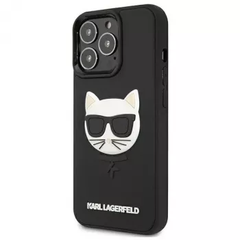 Karl Lagerfeld KLHCP13LCH3DBK Hardcase 3D Rubber Choupette, skirta iPhone 13 Pro / 13 6,1 inch juoda
