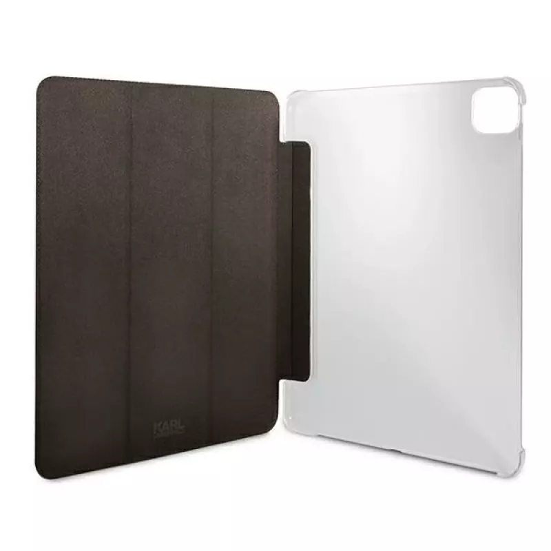 Karl Lagerfeld KLFC12OKMK Book Cover for iPad Pro 12,9 inch (2021/2022) - Black Saffiano Karl Iconic
