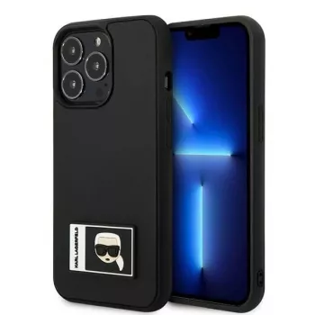 Karl Lagerfeld KLHCP13X3DKPK Ikonik Patch Hard Case, iPhone 13 Pro Max 6,7 inch, juoda