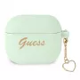 Guess GUA3LSCHSN AirPods 3 dangtelis, žalias silikonas, Charm Heart kolekcija