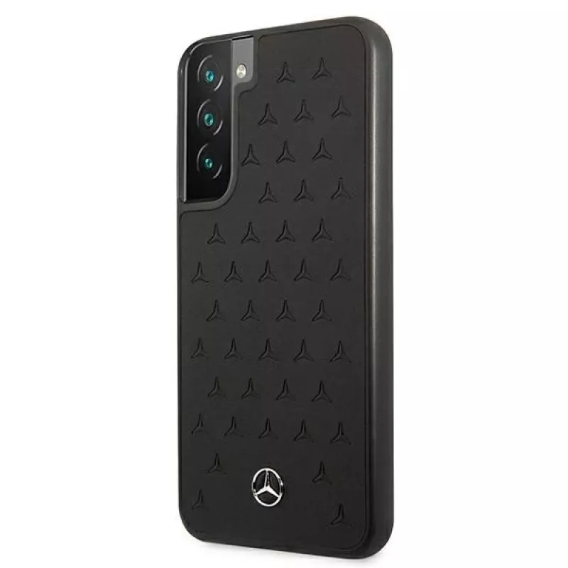 Mercedes-Benz MEHCS22MPSQBK S22+ Hardcase Leather Stars Pattern Black