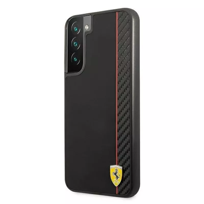 Ferrari FESAXHCS22MBK S22+ S906 Black Hardcase On Track Carbon Stripe