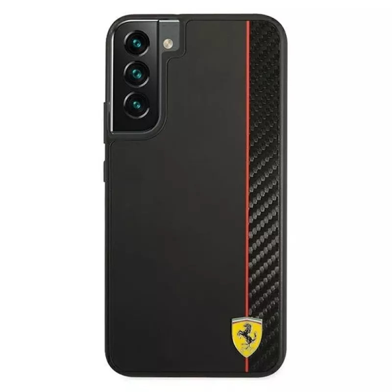 Ferrari FESAXHCS22MBK S22+ S906 Black Hardcase On Track Carbon Stripe
