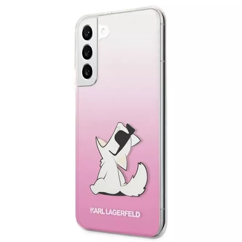 Karl Lagerfeld KLHCS22MCFNRCPI Hard Case for Samsung Galaxy S22+ / S906 - Pink Choupette Eat