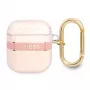 Guess GUA2HHTSP Strap Collection apsauginis dėklas Apple AirPods 1/2 – rožinis