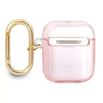 Guess GUA2HHTSP Strap Collection apsauginis dėklas Apple AirPods 1/2 - Rožinis