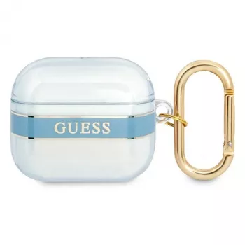 Guess GUA3HHTSB Strap Collection Protective Case for Apple AirPods 3rd Generation - Blue
