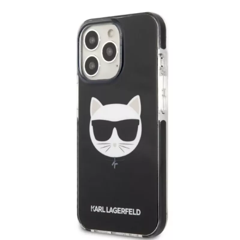 Karl Lagerfeld KLHCP13LTPECK iPhone 13 Pro / 13 6.1 Hardcase Black Choupette Head