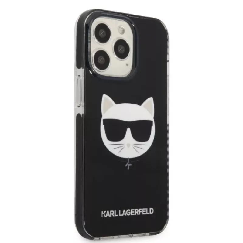 Karl Lagerfeld KLHCP13LTPECK iPhone 13 Pro / 13 6.1 Hardcase Black Choupette Head