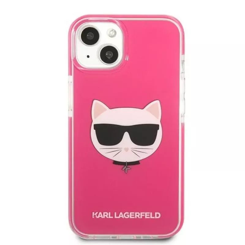 Karl Lagerfeld KLHCP13MTPECPI iPhone 13 / 14 / 15 6.1 Hardcase Fuchsia Choupette Head