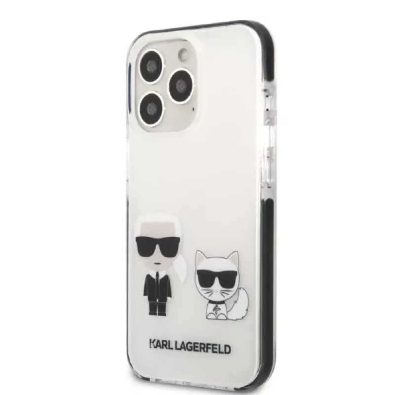 Karl Lagerfeld KLHCP13LTPEKCW iPhone 13 Pro / 13 6.1 Hardcase White Karl & Choupette