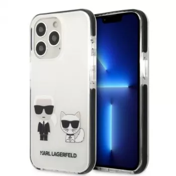 Karl Lagerfeld KLHCP13XTPEKCW Hard Case for iPhone 13 Pro Max 6,7 inch White Karl & Choupette
