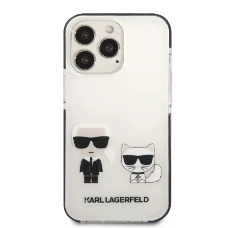 Karl Lagerfeld KLHCP13XTPEKCW Hard Case for iPhone 13 Pro Max 6,7 inch White Karl & Choupette