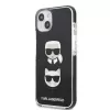 Karl Lagerfeld KLHCP13STPE2TK Kietas Dėklas, Skirtas iPhone 13 mini, 5,4 inch, Juodas, Karl & Choupette Galva
