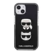 Karl Lagerfeld KLHCP13STPE2TK Kietas Dėklas, Skirtas iPhone 13 mini, 5,4 inch, Juodas, Karl & Choupette Galva