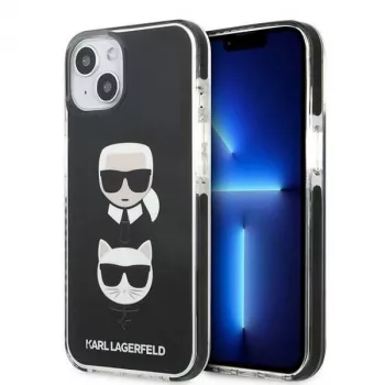 Karl Lagerfeld KLHCP13MTPE2TK Kietas Dėklas iPhone 13/14/15 6,1 inch Juodas Karl & Choupette Head