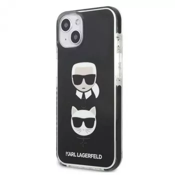 Karl Lagerfeld KLHCP13MTPE2TK Kietas Dėklas iPhone 13/14/15 6,1 inch Juodas Karl & Choupette Head