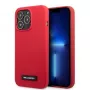Karl Lagerfeld KLHCP13LSLMP1R Silicone Plaque Hard Case, skirta iPhone 13 Pro / 13 6,1 inch - Raudona