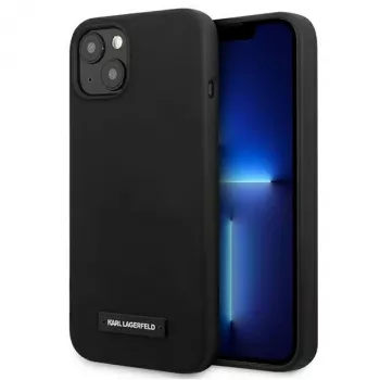 Karl Lagerfeld Silicone Plaque Back Cover for Apple iPhone 13 mini 5,4 inch - Black