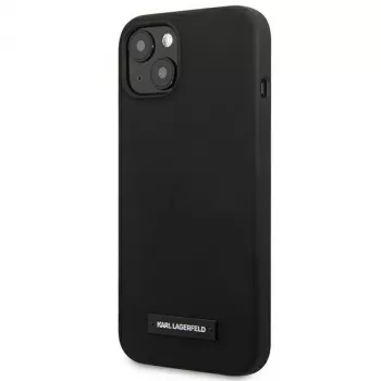 Karl Lagerfeld Silicone Plaque Back Cover for Apple iPhone 13 mini 5,4 inch - Black