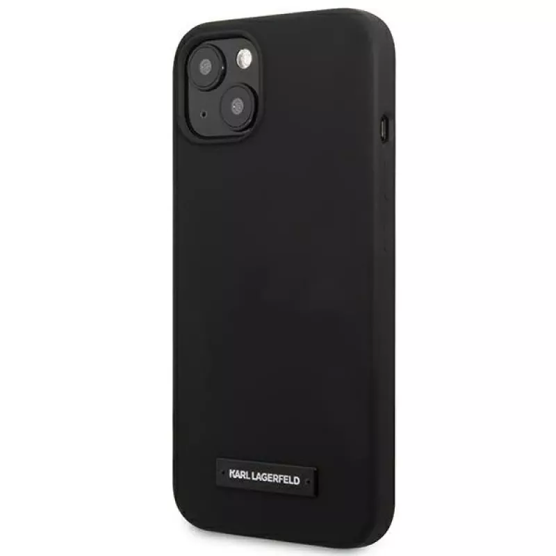 Karl Lagerfeld Silicone Plaque Back Cover for Apple iPhone 13 mini 5,4 inch - Black