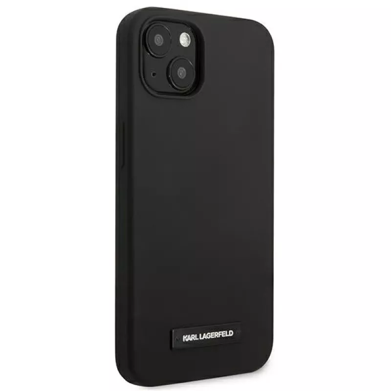 Karl Lagerfeld Silicone Plaque Back Cover for Apple iPhone 13 mini 5,4 inch - Black