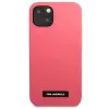 Karl Lagerfeld KLHCP13SSLMP1PI Silikoninis dėklas su plokštele, skirtas iPhone 13 Mini 5,4 inch, fuksija