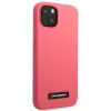 Karl Lagerfeld KLHCP13SSLMP1PI Silikoninis dėklas su plokštele, skirtas iPhone 13 Mini 5,4 inch, fuksija