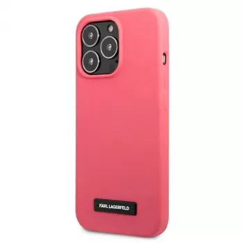 Karl Lagerfeld Silicone Plaque Hard Case, skirta iPhone 13 Pro / 13 6,1 inch - Fuchsia
