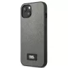 Karl Lagerfeld Saffiano Plaque Hard Case, skirta Apple iPhone 13 Mini 5,4 colio - sidabrinė