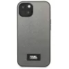 Karl Lagerfeld Saffiano Plaque Hard Case, skirta Apple iPhone 13 Mini 5,4 colio - sidabrinė
