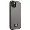 Karl Lagerfeld Saffiano Plaque Hard Case, skirta Apple iPhone 13 Mini 5,4 colio - sidabrinė